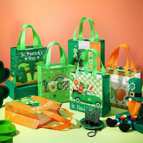 Wesnoy 48 Pieces Halloween Treat Gift Bags Bulk Reusable Halloween Tote Bags with Handles Pumpkin Vampire Mummy Non Woven Goodie Basket for Trick or Treat Party Favors, 7.8 x 7.8 x 3.5 Inch in Saudi Arabia