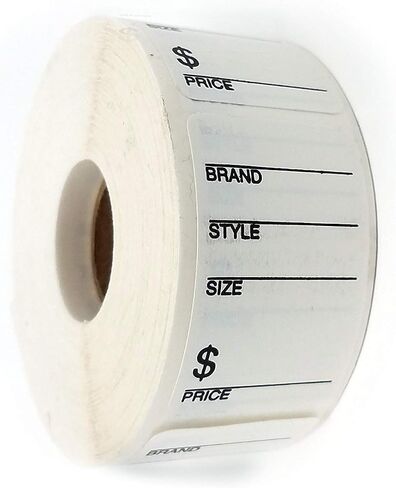 Self Adhesive Shoe Store Labels - Brand, Style, Size & Price Sticker Roll, 500 Pack in Kuwait
