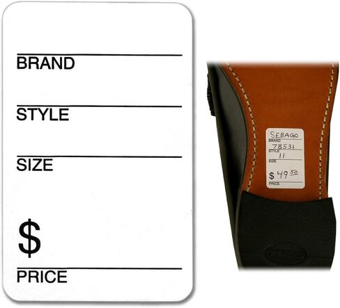 Self Adhesive Shoe Store Labels - Brand, Style, Size & Price Sticker Roll, 500 Pack in Kuwait