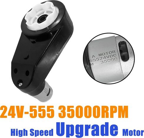 JRRXM 2PCS 24V RS555 35000RPM High-Speed Steel Gears Motor Gearbox for Power Wheels Motor Upgrade,18V-24V Ride on Car DC Motor Conversion Kit Replacement Motors Parts,High Torque,Fast in Saudi Arabia