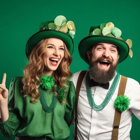 Tayuvira120pcs حبات Mardi Gras ، قلادات مطرز ، 33 "قلادة يوم St Patricks ، قلادة خرز للنساء الرجال ، رمي المهرجان إكسسوارات لحفل القراصنة كرنفال سانت باتريكس (120 بكسل 3 كولورز) in Kuwait