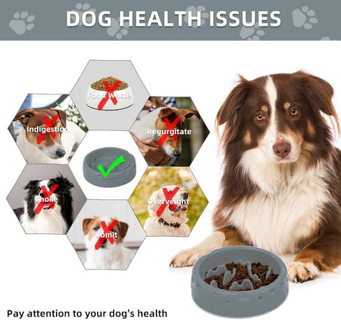 Star&Mi Silicone Slow Feeder Dog Bowls Small Breed Puzzle Bowl for Dogs & Cat with Suction Cups, Non-Slip Design (3.8Cup) in Saudi Arabia