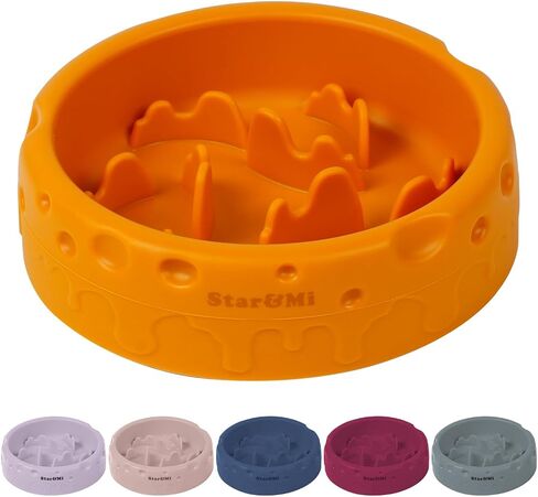 Star&Mi Silicone Slow Feeder Dog Bowls Small Breed Puzzle Bowl for Dogs & Cat with Suction Cups, Non-Slip Design (3.8Cup) in Saudi Arabia