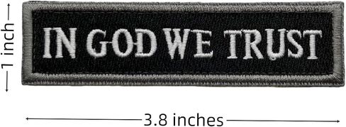 2 Pcs in GOD WE Trust Morale Tactical Patch Embroidered Applique Emblem Fastener Hook & Loop (White) in Saudi Arabia
