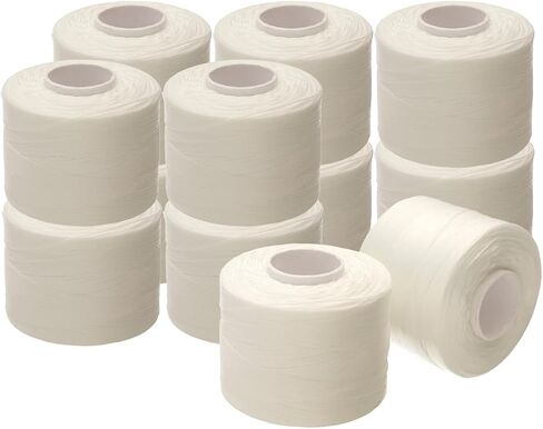 The Beadsmith Nymo Thread – 12-Pack White Color – Size D, .30mm Diameter, 250 Yard/229 Meter Large Spool – Made of Nylon – Bead Embroidery & Weaving, Off Loom & Loom Work and DIY Craft Projects in Kuwait