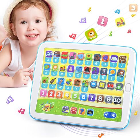 Bilingual Spanish & English Learning Toys for Toddlers 1-3, Kids Interactive Learning Tablet, Childrens Alphabet ABC / Words / Numbers / Colors Learning Pad, Education Toy for Babies 24 Month+ in Saudi Arabia
