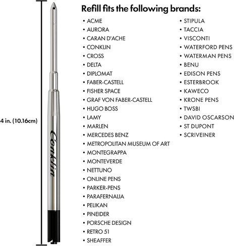 conklin soft ink ballpoint swill ، Black (2 pcs tube) in Kuwait