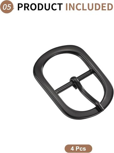 5 Pack Roller Belt Buckle, Single Prong Belt Buckle, Oval Roller Pin Buckle Zinc Alloy for Bag Keychain in Kuwait