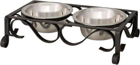 Loving Pets Black Label Collection Layton Diner for Dogs, 1-Quart, Matte Black in Saudi Arabia