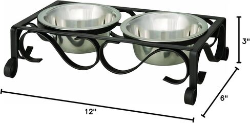 Loving Pets Black Label Collection Layton Diner for Dogs, 1-Quart, Matte Black in Saudi Arabia