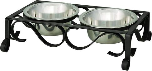 Loving Pets Black Label Collection Layton Diner for Dogs, 1-Quart, Matte Black in Saudi Arabia