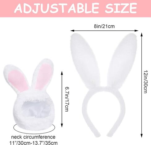 Weewooday 3 مجموعة الكلب أرنب أذني عيد الفصح ، الكلب رئيس Cat Cat Rabbit Ear Hat لطيف Pet Bow Propy Plush Plush Tail لإكسسوارات أزياء عيد الفصح للحيوانات الأليفة (Vivid) in Kuwait
