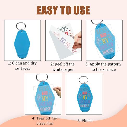 UV DTF Wrap Stickers - 80 Sheets Inspirational UV DTF Stickers for Motel Keychain Teacher Dog Cat Mom UV DTF Wraps Butterfly UVDTF Wraps Waterproof UV DTF Transfer Stickers for Hotel Keychain in Saudi Arabia
