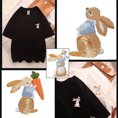 63pcs Including 60pcs Random Assorted Styles Embroidered Patches and 3 Pack Delicate Rabbit,Sew On/Iron On Patch Applique for Clothes,Dress,Hats,Backpacks,Jeans,DIY Accessories in Saudi Arabia
