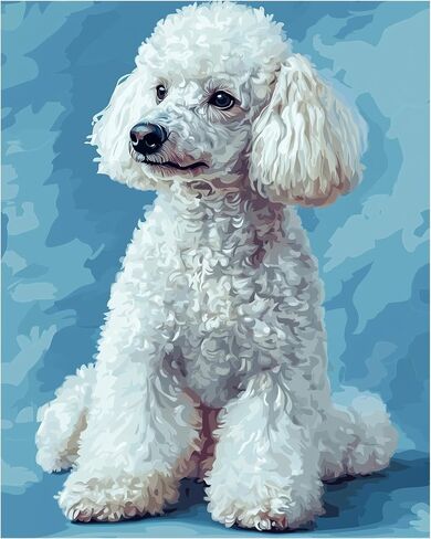 Westie Dog Paint by Numbers Kits for Adults, West Highland White Terrier Paint by Numbers, Dog Paint by Numbers Kit for Adults, Easy Animal DIY Oil Home - Cute Dogs Home Wall Decor(16x20inch) in Saudi Arabia
