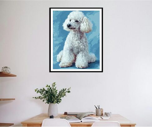 Westie Dog Paint by Numbers Kits for Adults, West Highland White Terrier Paint by Numbers, Dog Paint by Numbers Kit for Adults, Easy Animal DIY Oil Home - Cute Dogs Home Wall Decor(16x20inch) in Saudi Arabia