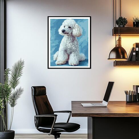 Westie Dog Paint by Numbers Kits for Adults, West Highland White Terrier Paint by Numbers, Dog Paint by Numbers Kit for Adults, Easy Animal DIY Oil Home - Cute Dogs Home Wall Decor(16x20inch) in Saudi Arabia