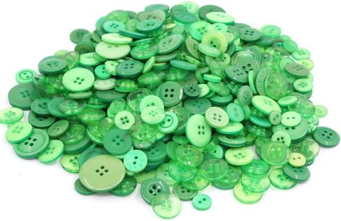 Swpeet 650 Pieces Assorted Sizes Resin Buttons 2 and 4 Holes Round Craft Buttons for Sewing DIY Crafts Children's Manual Button Painting (Light Blue) in Saudi Arabia
