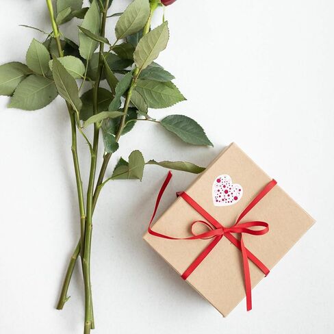 500Pcs 1.5 inch Heart Stickers Valentines Stickers, Self Adhesive 8 Designs Valentines Day Red Heart Stickers, Love Stickers for Valentines Wedding Anniversaries, Valentines Day Decor in Saudi Arabia
