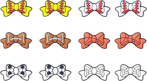 12Pcs Sport Silicone Focal Beads for Pens, Characters, Keychain Making, Colorful Rubber Beads Charms for Bracelet, Necklace, Handmade Crafts in Saudi Arabia