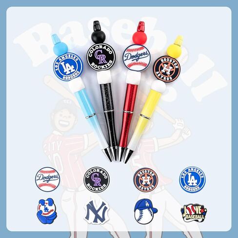 12Pcs Sport Silicone Focal Beads for Pens, Characters, Keychain Making, Colorful Rubber Beads Charms for Bracelet, Necklace, Handmade Crafts in Saudi Arabia