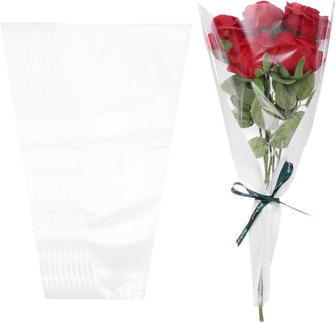 PATIKIL Flower Wrapping Bag, Kraft Paper 30 Pack, Black Floral Bouquet Packing Sleeves for Wedding Birthday Graduation Anniversary Arrangement Gift, 17.3x11x3.5 in Saudi Arabia