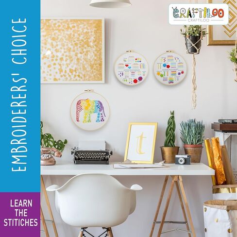 CRAFTILOO Embroidery Kit for Beginners Cross Stitch Kits for Beginners Needlepoint Kits for Adults Embroidery Kits for Adults Cross Stitch kit Beginner Embroidery kit for Adults Elephant in Saudi Arabia