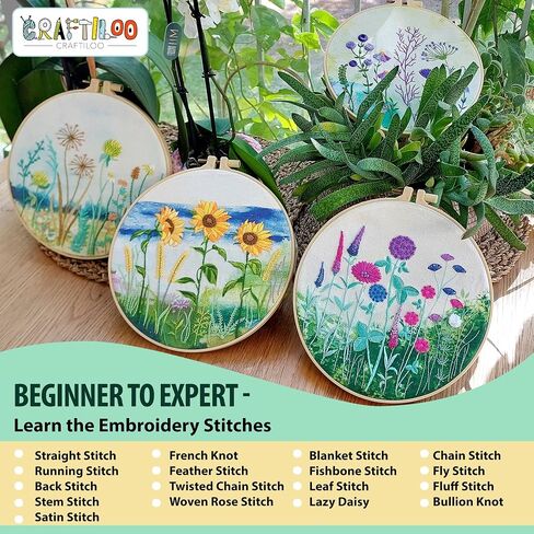 CRAFTILOO Embroidery Kit for Beginners Cross Stitch Kits for Beginners Needlepoint Kits for Adults Embroidery Kits for Adults Cross Stitch kit Beginner Embroidery kit for Adults Elephant in Saudi Arabia
