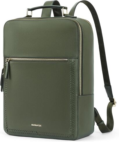 حقيبة الظهر الجلدية Bostanten 15.6 بوصة BAPOP BAG TRAIVE CASTALE COMPATE COLLERT COLLERT BOSTHENT COTHER COTHER in Kuwait
