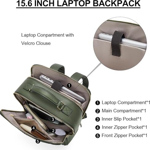 حقيبة الظهر الجلدية Bostanten 15.6 بوصة BAPOP BAG TRAIVE CASTALE COMPATE COLLERT COLLERT BOSTHENT COTHER COTHER in Kuwait