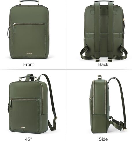 حقيبة الظهر الجلدية Bostanten 15.6 بوصة BAPOP BAG TRAIVE CASTALE COMPATE COLLERT COLLERT BOSTHENT COTHER COTHER in Kuwait