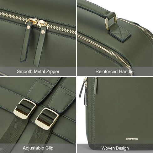 حقيبة الظهر الجلدية Bostanten 15.6 بوصة BAPOP BAG TRAIVE CASTALE COMPATE COLLERT COLLERT BOSTHENT COTHER COTHER in Kuwait