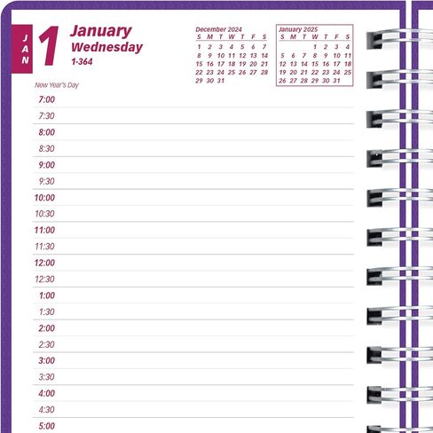 Brownline® 2025 Duraflex Daily/Monthly Planner ، كتاب المواعيد ، 12 شهرًا ، من يناير إلى ديسمبر ، ملزمة مزدوجة ، 8 "× 5" ، أرجواني (CB634V.Pur-25) in Kuwait