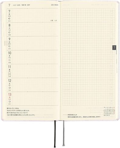 Hobonichi Techo 2025 Weeks [Japanese/Tall and Slim Size/April Start/Planner] Paper Series: Platinum White in Saudi Arabia