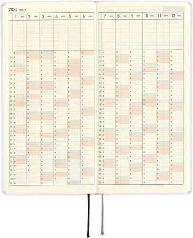 Hobonichi Techo 2025 Weeks [Japanese/Tall and Slim Size/April Start/Planner] Paper Series: Platinum White in Saudi Arabia