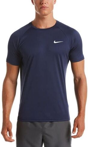 Nike Men's Dri-FIT UPF 40+ Hydroguard Swim Tee (Large, Indigo Fog Blue) in Kuwait