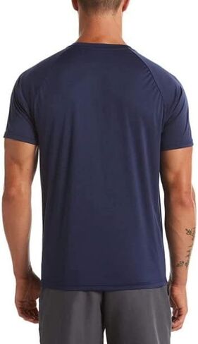 Nike Men's Dri-FIT UPF 40+ Hydroguard Swim Tee (Large, Indigo Fog Blue) in Kuwait