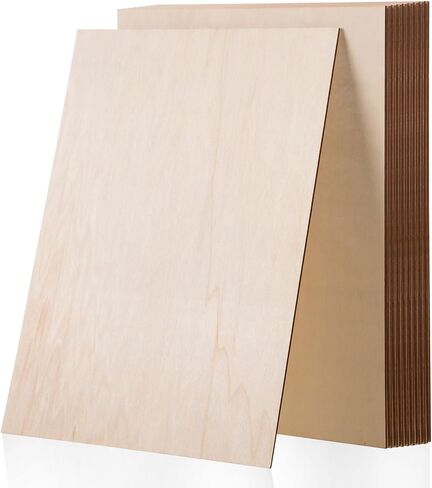 Modooris 12 PCS Basswood Sheets للحرف اليدوية ، 12 × 16 × 1/8 بوصة من أوراق الخشب الرقائقي 3 مم من الخشب غير المكتملة لحرف DIY ، قطع الليزر ، حرق الخشب ، البيروغرافيا ، النماذج المعمارية ، الرسم in Kuwait