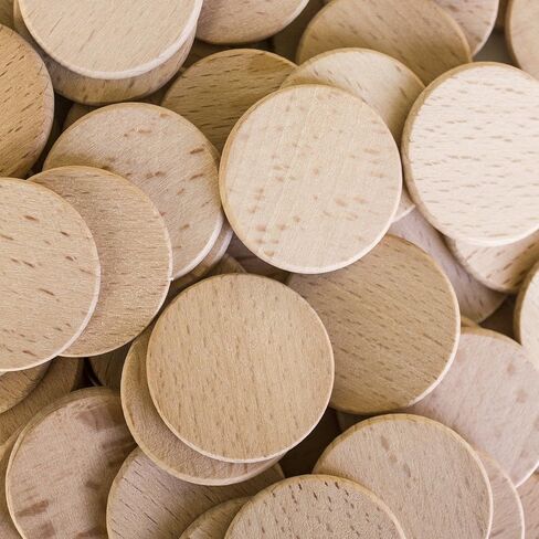 Super Z Outlet Round Unfinished 1.5" Wood Cutout Circles Chips for Arts & Crafts Projects, Board Game Pieces, Ornaments (200 Count) in Saudi Arabia