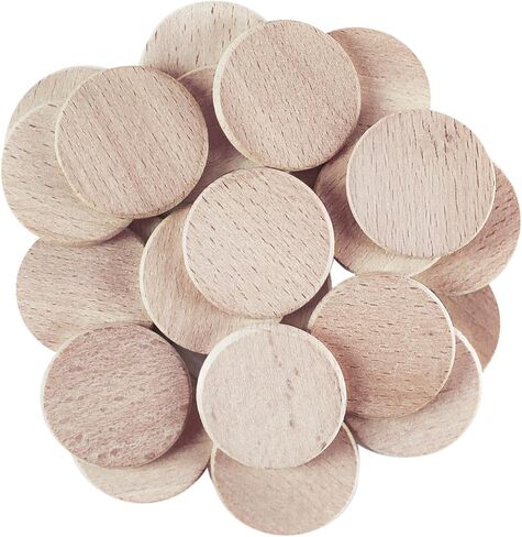 Super Z Outlet Round Unfinished 1.5" Wood Cutout Circles Chips for Arts & Crafts Projects, Board Game Pieces, Ornaments (200 Count) in Saudi Arabia