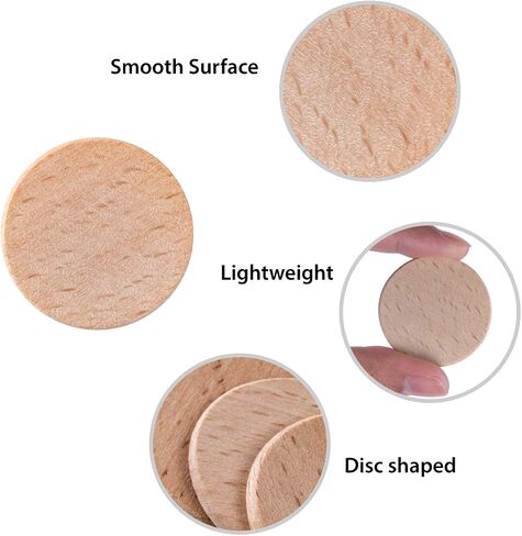 Super Z Outlet Round Unfinished 1.5" Wood Cutout Circles Chips for Arts & Crafts Projects, Board Game Pieces, Ornaments (200 Count) in Saudi Arabia
