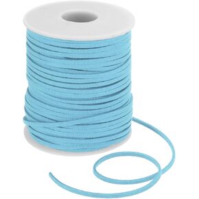 DMiotech Faux Suede Leather Cord 2.6mm x 50 Yards Flat Leather String Thin Leather Strip Lace for Necklace Bracelet Beading Jewelry Making Arts Crafts (Light Beige, 45m)