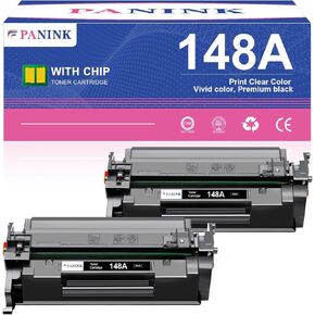 148A Black Toner Cartridge Replacement for HP 148A 148X W1480A W1480X Black Toner Cartridge for HP Pro 4001dw 4001dn 4001n MFP 4101fdw 4101fdn Printer(2 Pack,with Chip)