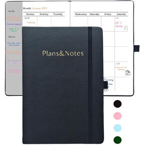 YOJO 2025 planner, Daily Weekly and Monthly Planner 2025, 53 weekly to do list planner with goal & habit tracker journal, Undated Planner, A5 weekly planner for work school academic (Black)