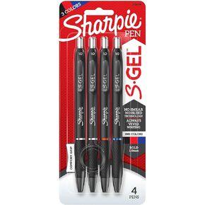 SHARPIE S-Gel Retractable Gel Pens, Bold Point, Assorted Ink, 4/Pack (2116198)