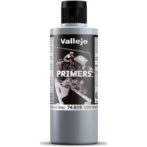 Vallejo - Surface Primer Color | USN Light Ghost Gray Acrylic Primer 200 مل (6.76 fl.oz.) | الانتهاء غير اللامع وتجفيف سريع | مثالي للبثوية والالتصاق الرائع للتماثيل ونماذج الحجم in Kuwait