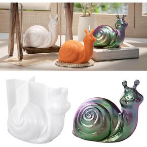 3D Snail Resin Silicone Mold Cute Snail Candle Molds Large Snail Epoxy Resin Casting Mould DIY Animals Silicone Mold for Crafts Soap Home Decor Handmade Desktop Ornament