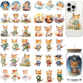 36 sheets UV DTF cup wraps for 16OZ, UV DTF cup wrap was made up by smart animals, widely be used on mugs, cups, iPhone,desk surfaces and so on
