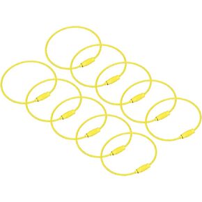 uxcell Cable Key Rings, 6.3"/ 160mm Wire Keychain Twist Loops for Lanyards, Keychains, Luggage Tags, White, 12Pcs