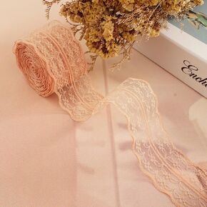 200 Yards Lace Trim Ribbon Roll Lace Fabric for Sewing,Baby Shower,Birthday,Bridal Shower, Wedding Decoration,Gift Packaging,Bouquet,Party Decorations(1.8 inch Width)